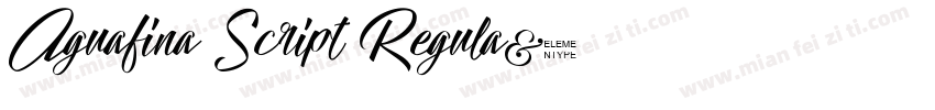 Aguafina Script Regula字体转换